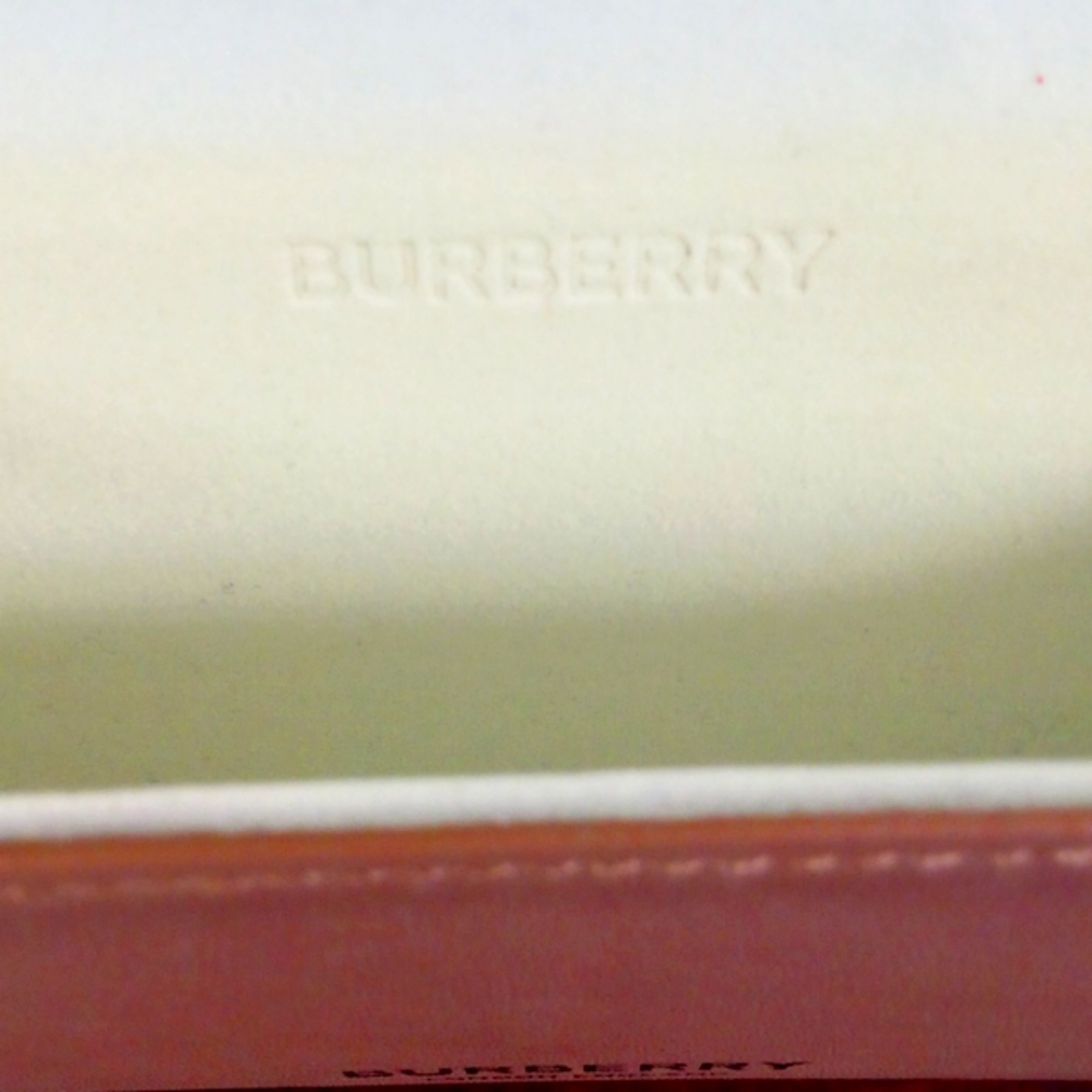 BURBERRY London England Tan / Brown Leather Sunglass / Eyeglass Case Like New - Picture 2 of 2